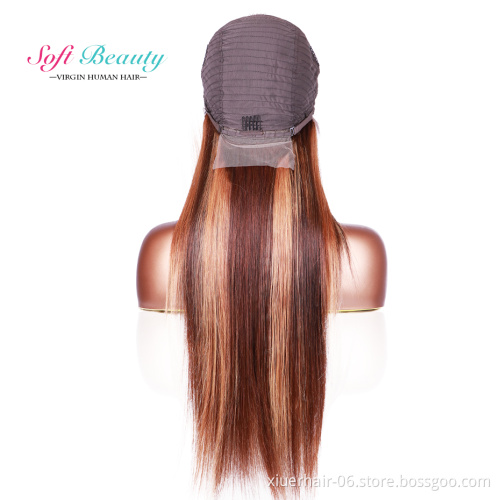 Wholesale Ready Stock Cuticle Aligned Headband Real Bob HD Transparent Mens Full Lace Short Human Hair Wig for Black Women